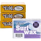 EHOMEA2Z Surfboard Wax Basecoat Bundle with Sticky Bumps Warm Tropical Surf Wax Surfboard Surfing Accessories Surfing Wax (4)