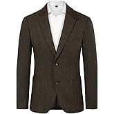 PJ PAUL JONES Mens Herringbone Blazer Vintage Tweed Wool Blend Sport Coat Jacket