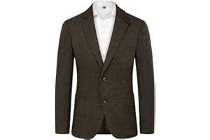 PJ PAUL JONES Mens Herringbone Blazer Vintage Tweed Wool Blend Sport Coat Jacket
