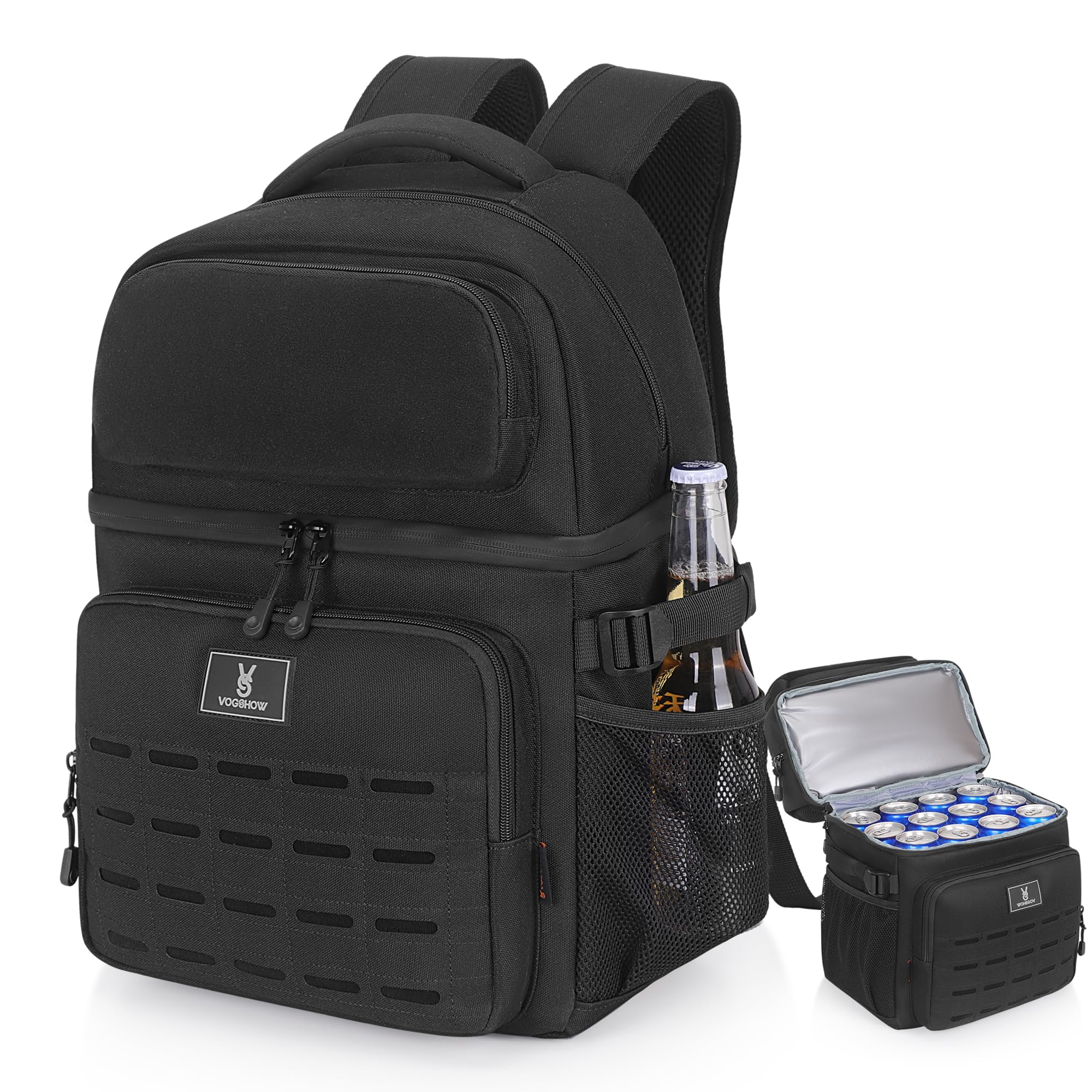 Photo 1 of Insulated Double Deck Cooler Backpack for Men Women, 36 Cans Large Leakproof Cooler Bag for Camping, Hiking, Picnic, Fishing, Beach, Travel