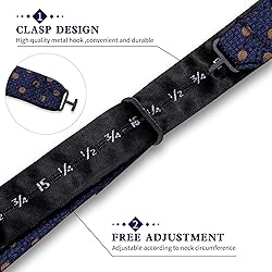 DiBanGu Navy Blue Bow Ties for Men Polka Dot Self