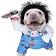 GOYOSWA Pet Deadly Doll Dog Costume, Dog Halloween Costumes Funny Dog Costumes Halloween Dog Costume Clothes for Small Medium Large X-Large Dogs Pets (Large)