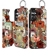Shorogyt for Samsung Galaxy S25 Wallet Case - Cute Fashion Mogu Flower Design with Card Holder Kickstand for Magnetic Clasp Back Flip Folio Leather Phone Cases for Wome Girls Men