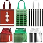 Photect 24 Pcs Football Non Woven Gift Bags Football Goodies Candy Treat Bags Sport Favor Bags for Sport Party Decorations Super Football Bowl Party Supplies