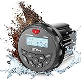 Boat Bluetooth Marine Stereo Radio AM FM Tuner for Boats, Golf Cart, ATV, UTV, and Spa Hot Tubs - Digital Media Streaming