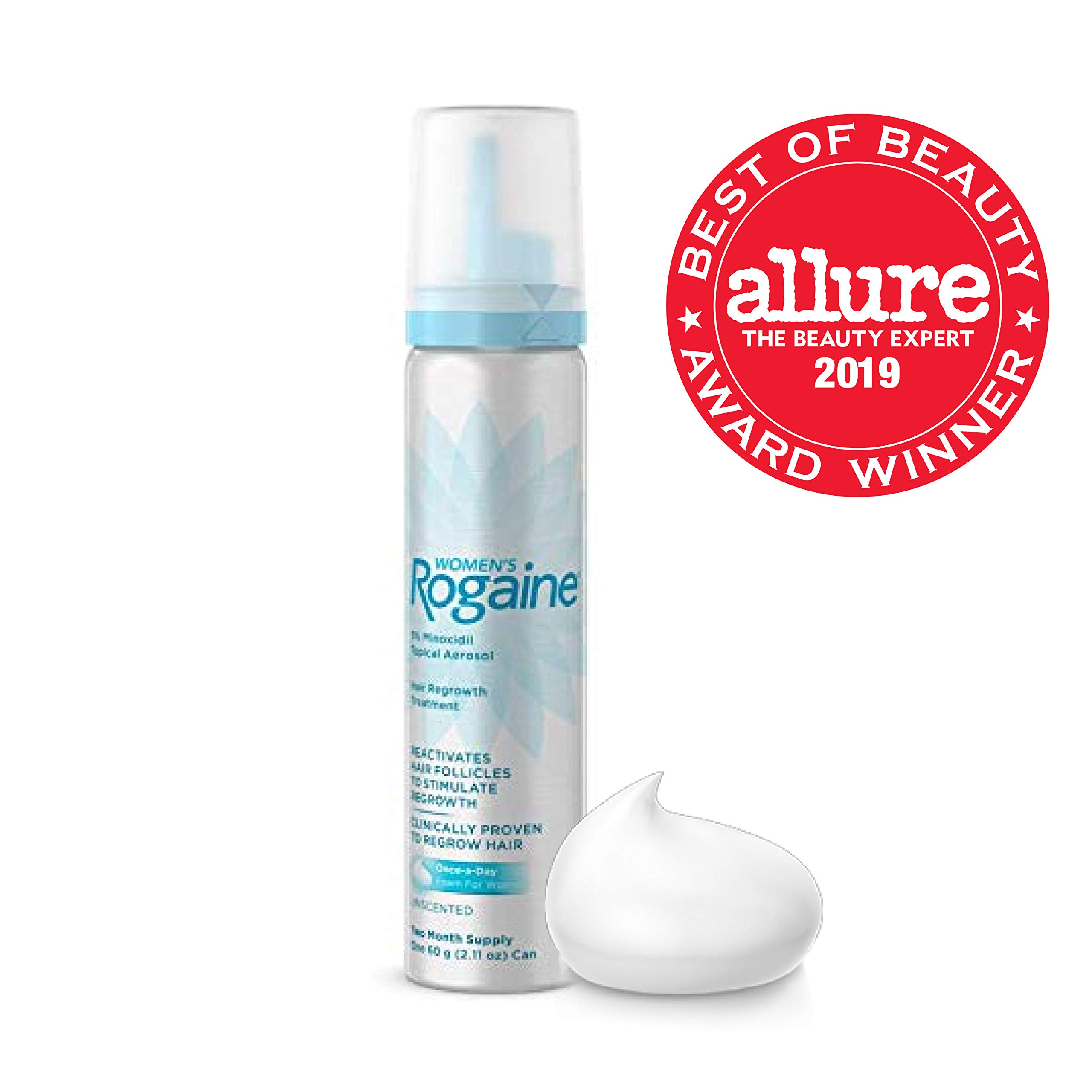 Women's Rogaine 5 Minoxidil Foam for Hair Thinning and Loss, Topical