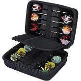 Lebakort Hard Case Compatible with Steel or Soft Darts Set, Storage Holder Fits Dart Tips Shafts Flights and Accessories