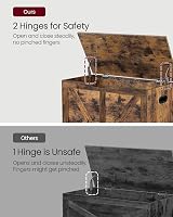 VASAGLE Storage Chest Bench 40x80x46 cm Rustic Brown LSB062T01 view 5