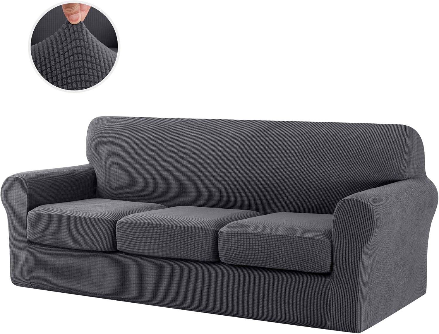 CHUN YI Sofa Cover Stretch Separate Cushion Couch Cover, 3 Seater Sofa