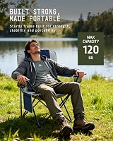 Voyager Folding Camping Chairs 2 Pack with Cooler Bag Lightweight 600D view 7