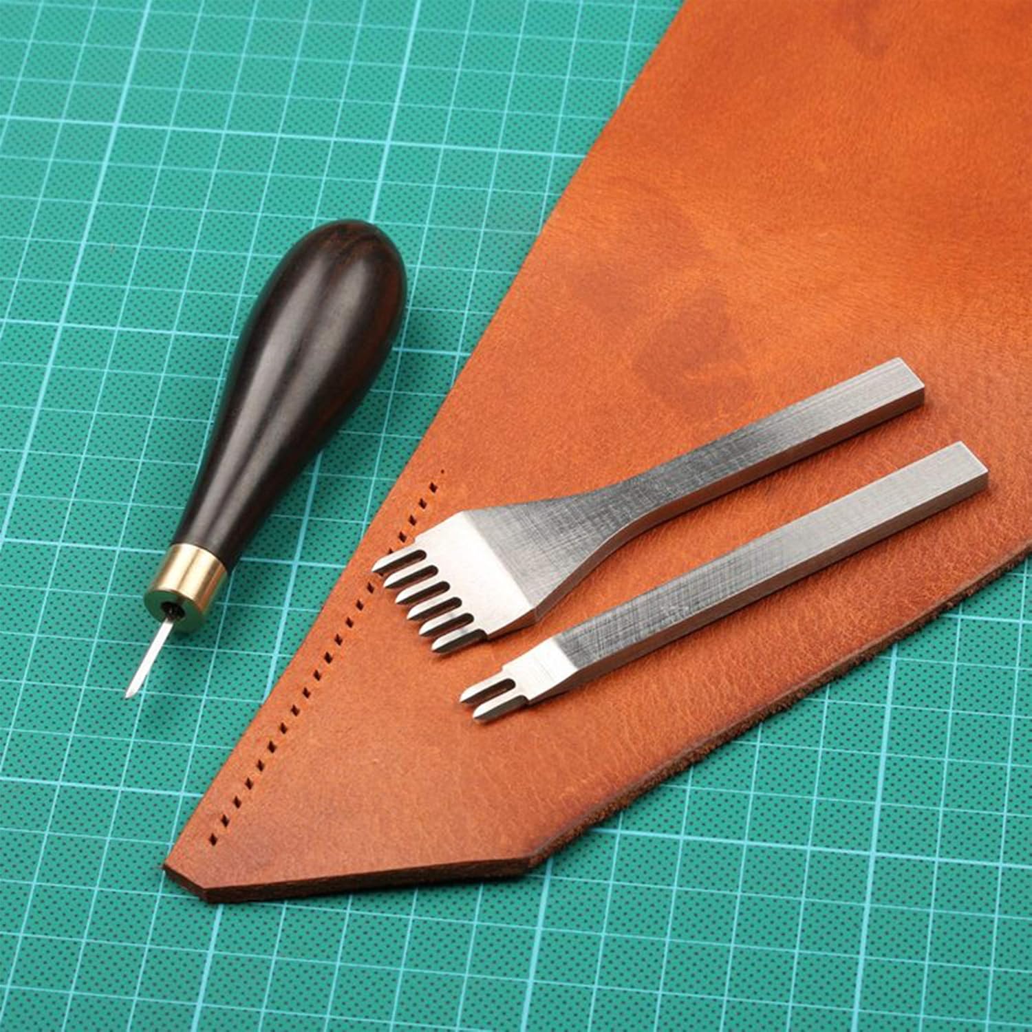 4Pcs Leather Chisel Leather DieSteel Chisel Prong Hole Piercing, 1/2/4