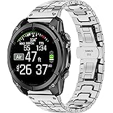 MDBBLBM 22mm Stainless Steel Watch Band Compatible with tactix 8/Fenix 8 pro AMOLED 47mm/Fenix 7 Pro/7/6 Pro/6/5/5 Plus,Quick Fit bands for Fenix E/Forerunner 970/965/955/945/epix Pro/quatix 8 47mm