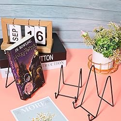 Mixweer 24 Pcs Plate Stands for Display Metal