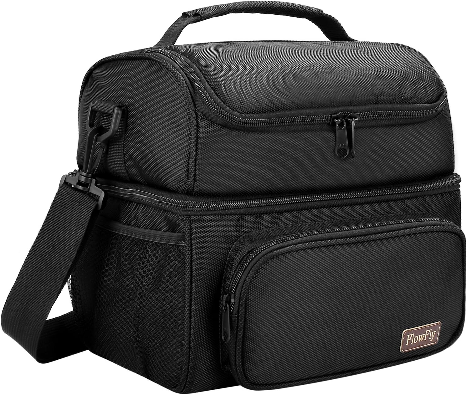 FlowFly Insulated Lunch Bag Adult Lunch Box Large Tote Double Layer