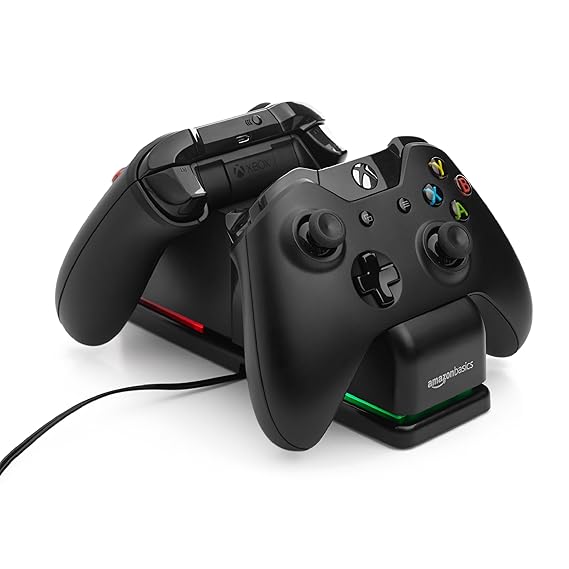AmazonBasics Xbox One Dual Charging Station with 2 x Rechargeable