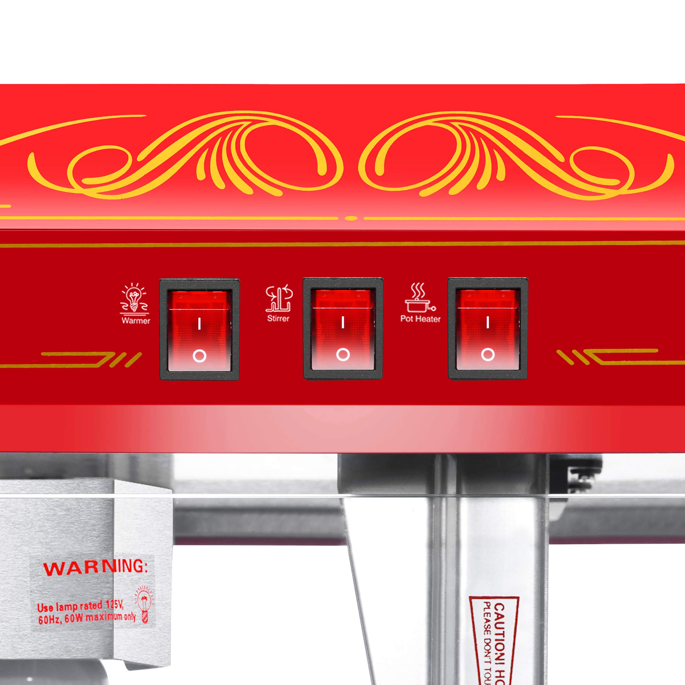 Good Time Popcorn Machine - 3-Gallon Popper with Steel Kettle, Old Maids Drawer, Warming Tray, and Scoop for Home by Great Northern Popcorn (Red)