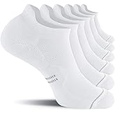 CS CELERSPORT 6 Pack Men's Running Ankle Socks with Cushion, Low Cut Athletic Sport Tab Socks