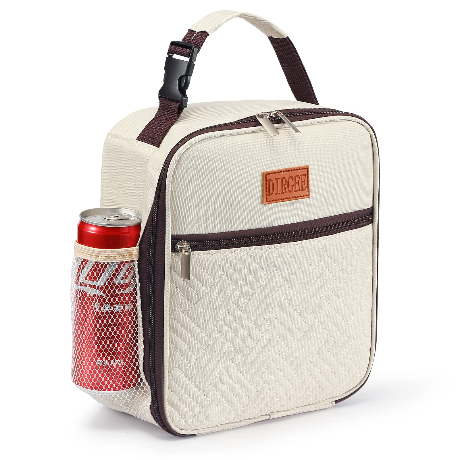 Photo 1 of DIRGEE Lunch Bag for Women Insulated Lunch Bag For Men Adults Small Lunch Bag for Office Work - Leakproof Freezable Cooler Bag Reusable Portable Lunch Box (White)