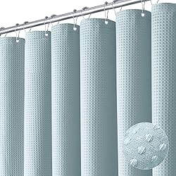 Dynamene Fog Blue Fabric Shower Curtain for