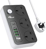 Hulker Extension Lead 8in1 3 AC Outlets 5 USB Ports 2m Cord 3250W 13A view 1