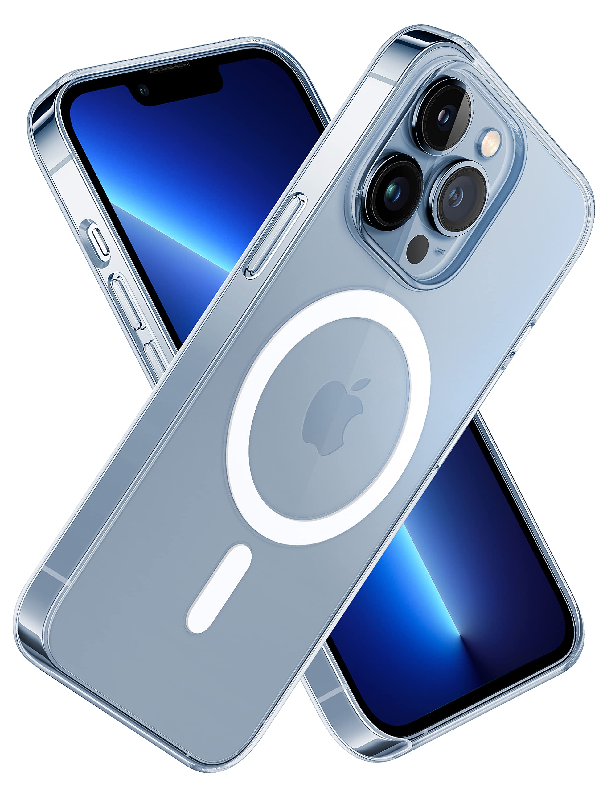 Quikbee Strong magnetic transparent case for iPhone 13ProMax, [MIL-rated drop protection][MagSafe compatible], Slim shockproof case for iPhone 13ProMax case (6.7")