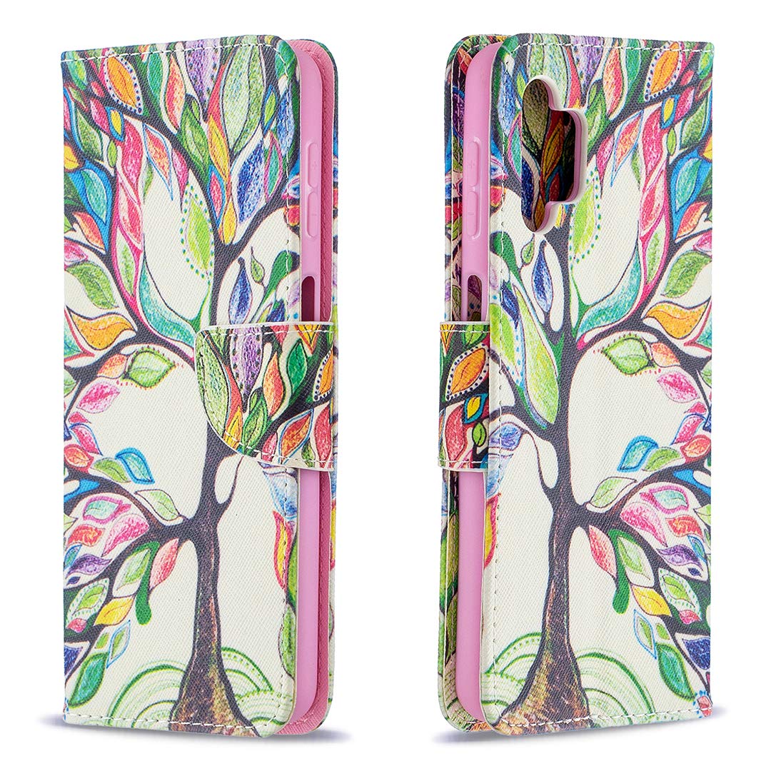 Samsung Galaxy A32 Case Shockproof Slim PU Leather Flip Pouch Wallet Phone Silicone Cover with Magnetic Stand Card Holder Slot Protective Smartphone Cases for Samsung Galaxy A32 5G The Tree of Life