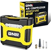 DNA MOTORING TOOLS-00211 Yellow 12V DC Digital Tire Inflator Portable Air Compressor with Pressure Gauge for Cars, Bicycles, Motorcycles,Balls