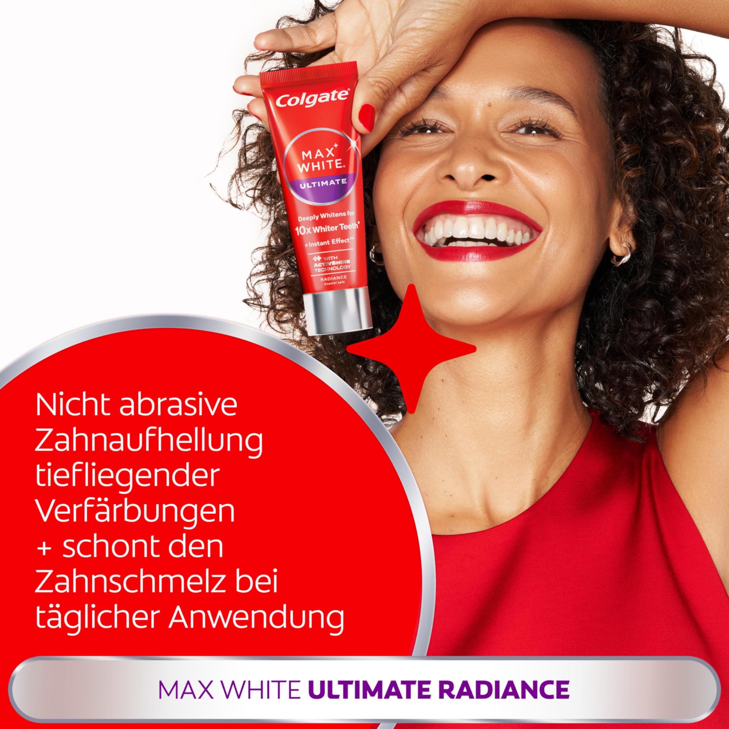 Colgate Max White Ultimate Radiance Whitening Zahnpasta 75ml 7