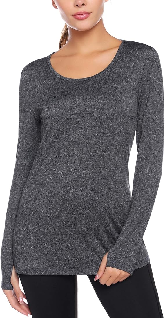 womens long workout tops uk