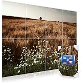 Mollywell Art Acoustic Panels, 48x32 in, Lonely Tree・Wheat and Flowers | Self-Adhesive, Reduces Echo, Sound Absorbing, Modern Art Wall Decor, Living Room, Studio, Bedroom, Office