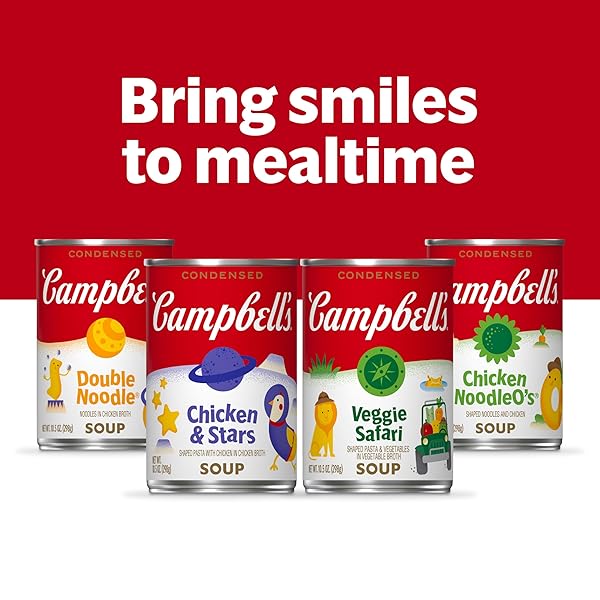 CAMPBELL’S CONDENSED KIDS CHICKEN AND STARS SOUP, 10.5 OZ CAN (4 PACK)