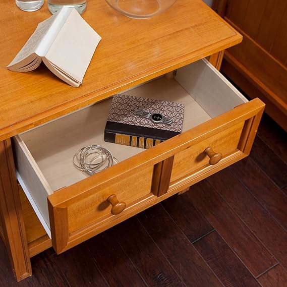 Amazon Com Fashion Bed Group Casey 1 Drawer Nightstand Honey Maple Furniture Decor