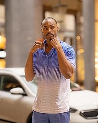 uideazone Mens Funny Golf Shirts Athletic Blue