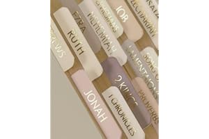 Acidea Laminated Bible Tabs, 90pcs Thicked Gold Foil Embossed Lettering Bible Chapter Index Tabs for Woman Men, Catholic Bibl