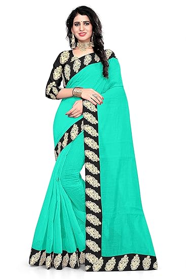 Winza Designer Womens Silk Saree with Blouse (DEVI BORDERB)