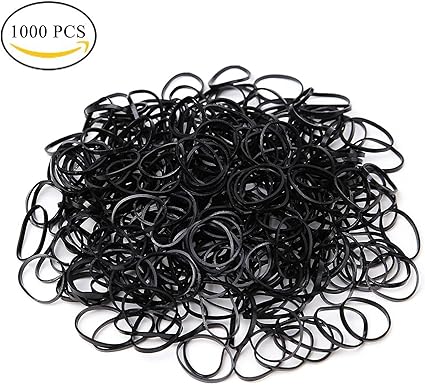Posan 1000 Pcs Petite Mini Noir Bandes En Caoutchouc