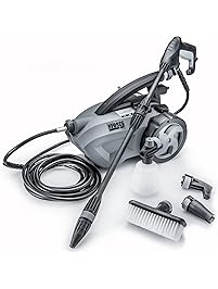 Powerhouse International - The Force 1800 - PULL BEHIND - 1.6 GPM 1800 PSI Electric Pressure Washer with 20 Foot Quick Connect Hose, 3 Different Nozzles, Nylon Brush, Soap dispenser