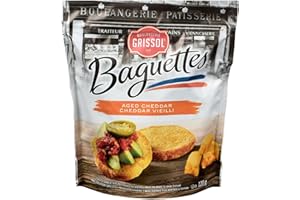Boulangerie Grissol Baguettes, Aged Cheddar - Light and Crispy, Perfects as a Stand-Alone Snack or Topped 120g Unit Pack