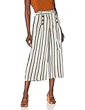 ECI New York Women's Stripe Pants with Button and
