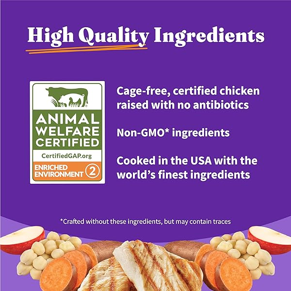 HALO HOLISTIC SMALL BREED DOG FOOD, CAGE FREE CHICKEN & SWEET POTATO RECIPE, GRAIN FREE DRY DOG FOOD, COMPLETE DIGESTIVE HEALTH, 3.5 LB BAG