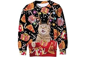 Lovefairy Kids Ugly Christmas Sweatshirt Novelty Xmas Sweater for Boys Girls 4-16 Years Novelty Pullover