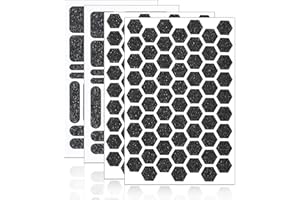ZONON 4 Pieces Cell Phone Grip Decal Tape Stickers Anti-Slip Phone Case Hexagon Decal Sticker for Phone Mouse Laptop Tablet Gaming Case Crafting, Black
