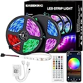 Outdoor LED Strip Lights Waterproof, 32.8ft Cuttable Sticky LED Light Strip Waterproof with Bluetooth and IR Remote,300 LEDs 