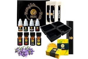 Wallace & Williamson Soap Making Kit - DIY Supplies for Adults and Kids. Includes 2.4 lbs Soap Base, 4 Fragrance Oils & Colors, Wrappers, Silicone Molds for Impressive Melt & Pour Bars