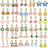 30 Pairs of Cute Clip-On Earrings Pack – Non-Pierced, Adjustable Copper Ear Clips with Charming Designs