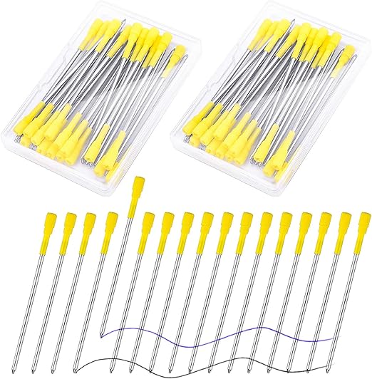 WXJ13 50 Pieces 3.2 Inch Black and Blue Ink Ballpoint Pen