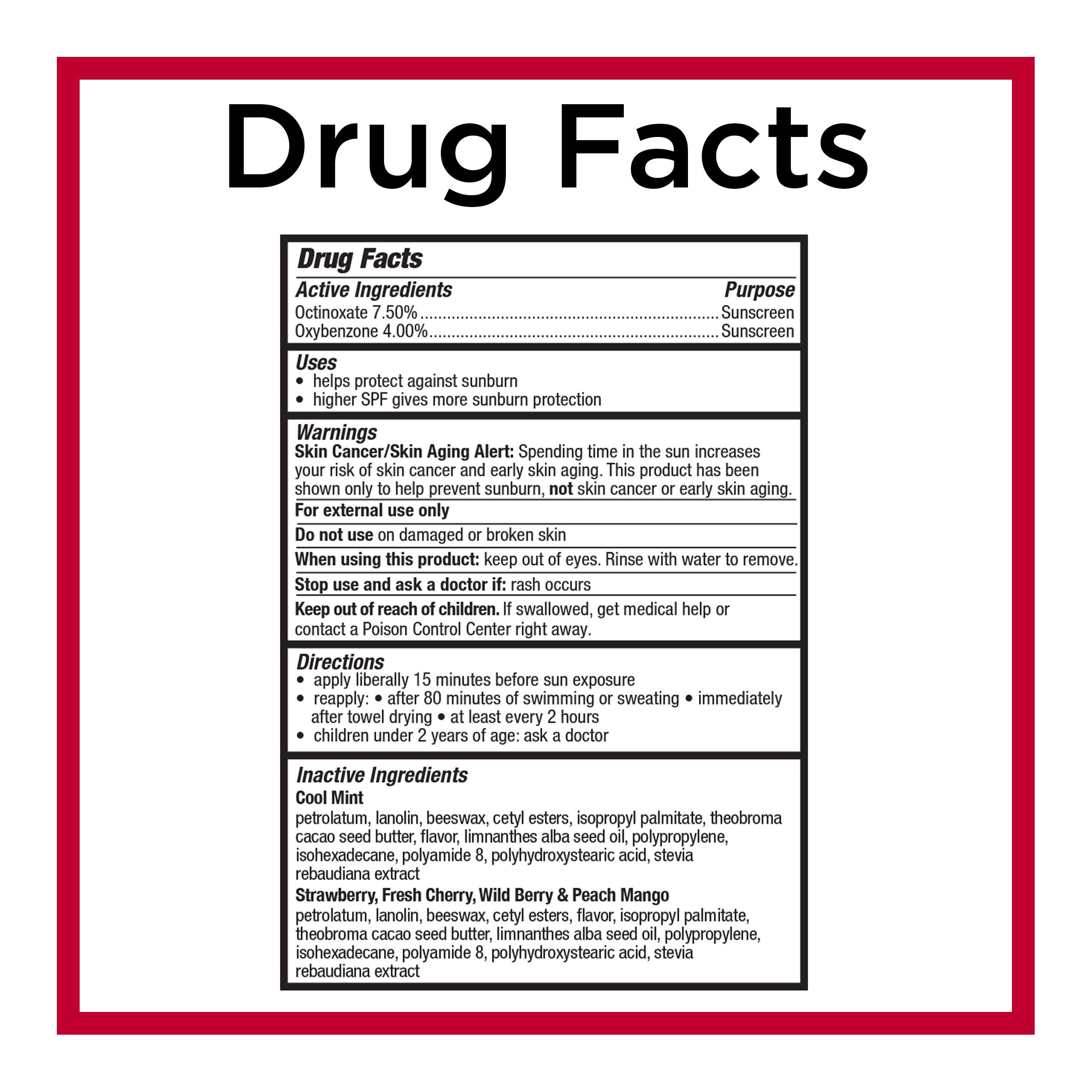 Carmex Daily Care Minis Moisturizing Lip Balm Tubes with SPF 15, Strawberry, Cool Mint, Wild Berry, Peach Mango and Fresh Cherry Lip Balm Pack - 0.18 OZ Each, 5 Count