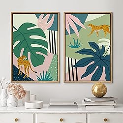 MUDECOR Framed Canvas Print Wall Art Jungle