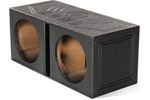 Q Power Q Bomb Series 15 Inch Ported Car Subwoofer Sub Box Enclosure with Dual Vented Chamber Design and Black Bed Liner Spray Finish, Black