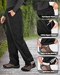 33,000ft Packable Rain Pants for Men Waterproof